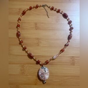 Jasper beaded/stone necklace/rare find